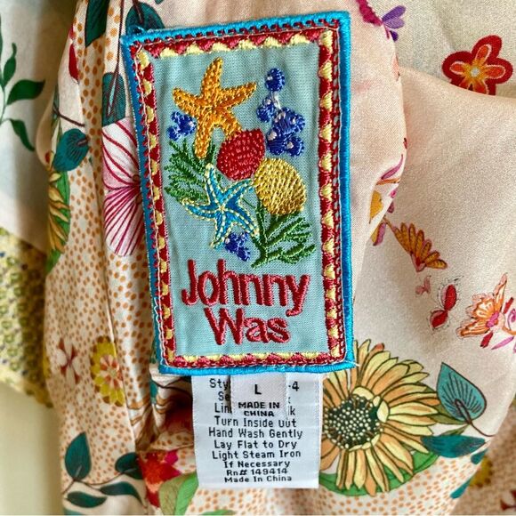 NEW Johnny Was Rivoray Nani Kimono Reversible Long Coat Silk Embroidered Size L - Picture 15 of 16